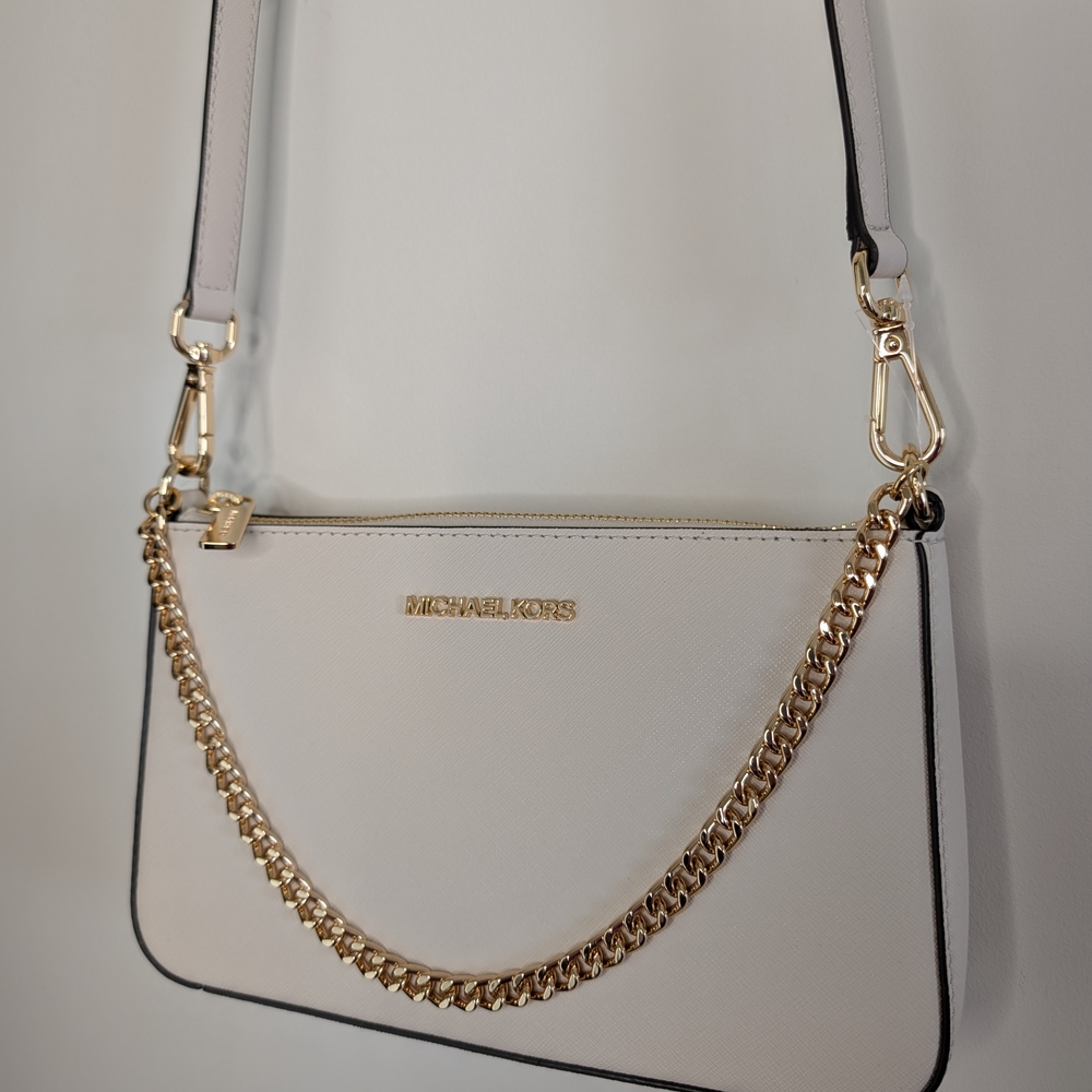 Michael Kors White and Gold Women's Bag